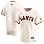 Men's San Francisco Giants Blank Cream Home Limited Stitched Baseball Jersey