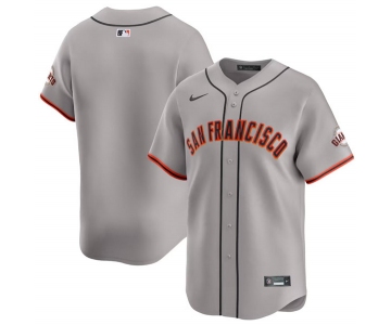 Men's San Francisco Giants Blank Gray Away Limited Stitched Baseball Jersey