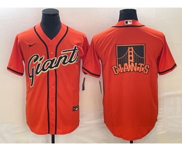 Men's San Francisco Giants Orange Team Big Logo Cool Base Stitched Baseball Jersey