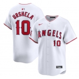 Men's Los Angeles Angels #10 Gio Urshela White Home Limited Stitched Baseball Jersey