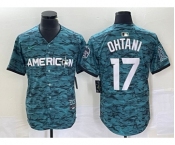 Men's Los Angeles Angels #17 Shohei Ohtani Teal 2023 All Star Cool Base Stitched Jersey1