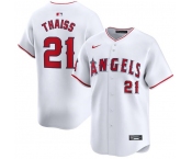 Men's Los Angeles Angels #21 Matt Thaisse White Home Limited Baseball Stitched Jersey