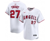 Men's Los Angeles Angels #27 Mike Trout White Home Limited Baseball Stitched Jersey