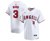 Men's Los Angeles Angels #3 Taylor Ward White Home Limited Baseball Stitched Jersey