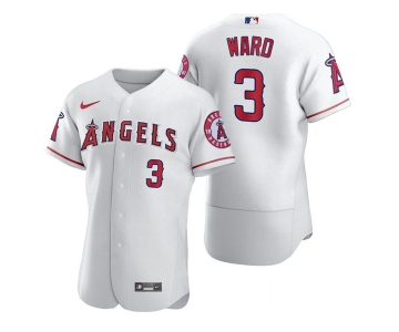 Men's Los Angeles Angels #3 Waylor Ward White Flex Base Stitched Jersey