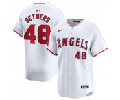 Men's Los Angeles Angels #48 Reid Detmers White Home Limited Stitched Baseball Jersey