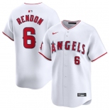 Men's Los Angeles Angels #6 Anthony Rendon White Home Limited Stitched Baseball Jersey