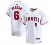 Men's Los Angeles Angels #6 Anthony Rendon White Home Limited Stitched Baseball Jersey