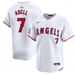 Men's Los Angeles Angels #7 Jo Adell White Home Limited Baseball Stitched Jersey