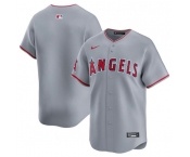 Men's Los Angeles Angels Blank Gray Away Limited Baseball Stitched Jersey