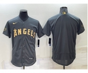 Men's Los Angeles Angels Blank Grey 2022 All Star Stitched Flex Base Nike Jersey