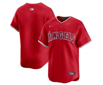 Men's Los Angeles Angels Blank Red Alternate Limited Baseball Stitched Jersey