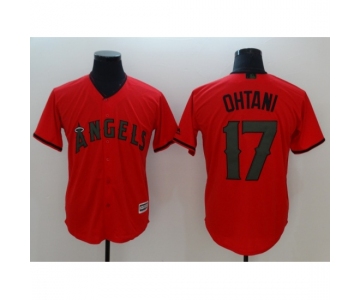 Men's Los Angeles Angels of Anaheim #17 Shohei Ohtani Red Commemorative Edition Jersey