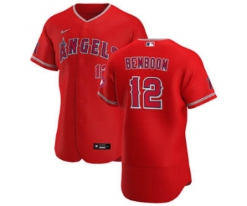 Men's Nike Los Angeles Angels #12 Anthony Bemboom Red Alternate 2020 Authentic Player Baseball Jersey