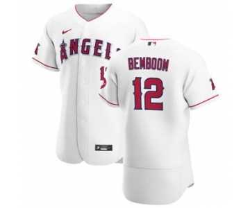 Men's Nike Los Angeles Angels #12 Anthony Bemboom White Home 2020 Authentic Player Baseball Jersey