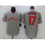 Men's Nike Los Angeles Angels #17 Shohei Ohtani Gray Road Stitched Baseball Jersey