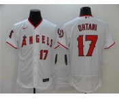 Men's Nike Los Angeles Angels #17 Shohei Ohtani White Flex Base Home Stitched Baseball Jersey