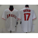 Men's Nike Los Angeles Angels #17 Shohei Ohtani White Home Stitched Baseball Jersey