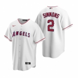 Men's Nike Los Angeles Angels #2 Andrelton Simmons White Home Stitched Baseball Jersey