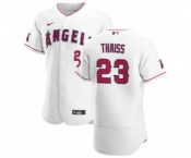 Men's Nike Los Angeles Angels #23 Matt Thaiss White Home 2020 Authentic Player Baseball Jersey