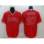 Men's Nike Los Angeles Angels #27 Mike Trout Red Alternate Stitched Baseball Jersey