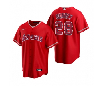 Men's Nike Los Angeles Angels #28 Andrew Heaney Red Alternate Stitched Baseball Jersey