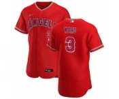 Men's Nike Los Angeles Angels #3 Taylor Ward Red Alternate 2020 Authentic Player Baseball Jersey