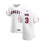 Men's Nike Los Angeles Angels #3 Taylor Ward White Home 2020 Authentic Player Baseball Jersey