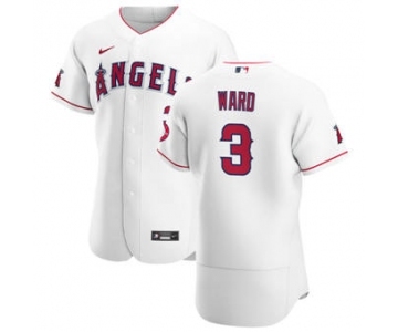 Men's Nike Los Angeles Angels #3 Taylor Ward White Home 2020 Authentic Player Baseball Jersey