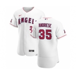 Men's Nike Los Angeles Angels #35 Matt Andriese White Home 2020 Authentic Player Baseball Jersey