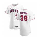 Men's Nike Los Angeles Angels #38 Justin Anderson White Home 2020 Authentic Player Baseball Jersey