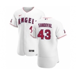 Men's Nike Los Angeles Angels #43 Patrick Sandoval White Home 2020 Authentic Player Baseball Jersey