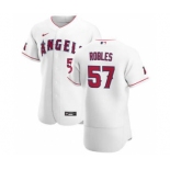 Men's Nike Los Angeles Angels #57 Hansel Robles White Home 2020 Authentic Player Baseball Jersey