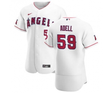 Men's Nike Los Angeles Angels #59 Jo Adell White Home 2020 Authentic Player Baseball Jersey