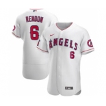 Men's Nike Los Angeles Angels #6 Anthony Rendon 2020 White Authentic Player Baseball Jersey