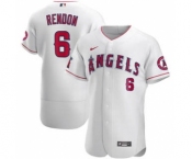 Men's Nike Los Angeles Angels #6 Anthony Rendon 2020 White Authentic Player Baseball Jersey