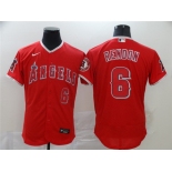 Men's Nike Los Angeles Angels #6 Anthony Rendon Red Flex Base Home Stitched Baseball Jersey