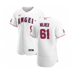 Men's Nike Los Angeles Angels #61 Hoby Milner White Home 2020 Authentic Player Baseball Jersey