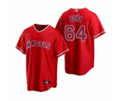 Men's Nike Los Angeles Angels #64 Felix Pena Red Alternate Stitched Baseball Jersey