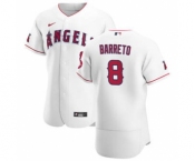 Men's Nike Los Angeles Angels #8 Franklin Barreto White Home 2020 Authentic Player Baseball Jersey