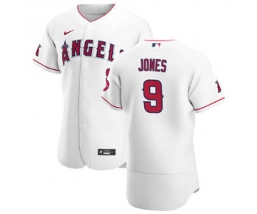 Men's Nike Los Angeles Angels #9 Jahmai Jones White Home 2020 Authentic Player Baseball Jersey