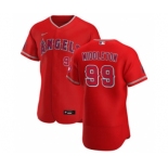 Men's Nike Los Angeles Angels #99 Keynan Middleton Red Alternate 2020 Authentic Player Baseball Jersey