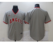 Men's Nike Los Angeles Angels Blank Gray Road Stitched Baseball Jersey