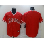 Men's Nike Los Angeles Angels Blank Red Alternate Stitched Baseball Jersey