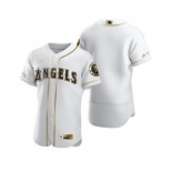 Men's Nike Los Angeles Angels Blank White 2020 Authentic Golden Edition Baseball Jersey