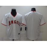 Men's Nike Los Angeles Angels Blank White Home Stitched Baseball Jersey