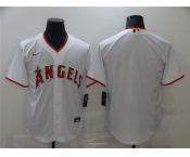 Men's Nike Los Angeles Angels Blank White Home Stitched Baseball Jersey