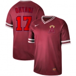 Men's Nike Los Angeles Angels Of Anaheim #17 Shohei Ohtani Red M&N MLB Jersey