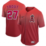 Men's Nike Los Angeles Angels Of Anaheim #27 Mike Trout Red Drift Fashion MLB Jersey