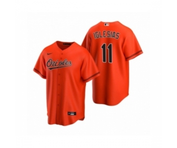 Men's Baltimore Orioles #11 Jose Iglesias Nike Orange 2020 Replica Alternate Jersey